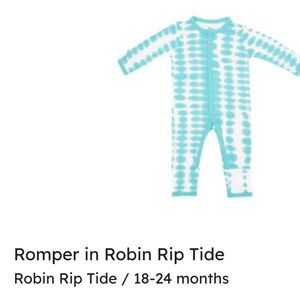 Blue and White Tie-Dye Romper